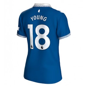 Maillot de foot Everton Ashley Young #18 Domicile Femmes 2023-24 Manches Courte